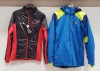 2 X BRAND NEW MIXED PREMIUM SKI / WINTER COATS LOT CONTAINING SPYDER COAT IN LIME/BLUE IN ( SIZE S ) - AND IFLOW MID LAYER COAT IN BLACK/RED IN ( SIZE S )