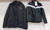 2 X BRAND NEW MIXED PREMIUM SKI / WINTER COATS LOT CONTAINING NEVICA COAT IN BLACK IN ( SIZE L ) - AND NEVICA COAT IN BLACK/BLUE IN ( SIZE S )