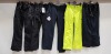 5 X BRAND NEW MIXED SKI / WINTER PANTS TO INCLUDE SPYDER AND NEVICA IN SIZES XS, MEDIUM, LARGE, XL AND XXL