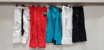 5 X BRAND NEW MIXED SKI / WINTER PANTS TO INCLUDE NEVICA AND TRESPASS IN SIZES XS, MEDIUM, XXL AND UK 12