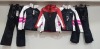 5 X BRAND NEW MIXED CLOTHING LOT CONTAINING 2 X COLMAR SKI/WINTER COATS IN BLACK/WHITE /PINK ( IN SIZE 12 YRS ) - 1 X NEVICA SKI/WINTER COAT IN BLACK/RED/WHITE ( IN SIZE 9 -10 YRS ) ALSO 1 X NEVICA SKI/WINTER PANTS IN BLACK ( IN SIZE 9-10 YRS ) AND 1 X S