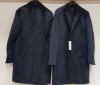 19 X BRAND NEW TOPMAN FLEECED OVERSIZED BUTTONED COATS IN NAVY BLUE - IN SIZES XS / S