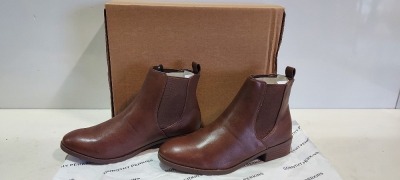 14 X BRAND NEW DOROTHY PERKINS MORGAN CHELSEA BOOTS IN BROWN - SIZE UK 5 & 6 (RRP £25.00pp)