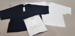 18 X BRAND NEW TOPSHOP PACK OF 2 T-SHIRTS (WHITE & BLACK) - IN SIZE XS - RRP £20.00pp