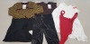 25 X BRAND NEW MIXED CLOTHING LOT TO INCLUDE I SAW IT FIRST FLORAL DRESSES - FABLETIC LEGGINGS - ZARA KNITTED SWEATSHIRTS - EVANS TUNIC TOPS - TOPSHOP BODY SUITS AND ORANGE TIGER ONEZIE - ALL IN VARIOUS SIZES