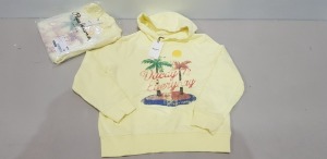 15 X BRAND NEW PEPE JEANS CHASE HOODIES IN CANARY YELLOW - IN VARIOUS SIZES ( 6 - 16 YEARS)