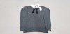 20 X BRAND NEW DOROTHY PERKINS PETITE GREY SWEATERS WITH WHITE COLLAR AND EMBELLISHED CRYSTALS ( SIZE UK 8 ) TOTAL RRP £ 600.00