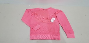 30 X BRAND NEW COOLKIDS PINK CREW NECK JUMPERS WITH HANGING STRINGS ( ALL IN SIZE AGE 10 ) - IN 2 TRAYS