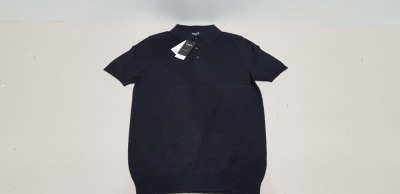 25 X BRAND NEW BURTON MENSWEAR BLACK POLO TOPS - ( ALL IN SIZE S ) TOTAL RRP £ 450.00