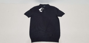 25 X BRAND NEW BURTON MENSWEAR BLACK POLO TOPS - ( ALL IN SIZE S ) TOTAL RRP £ 450.00