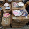 APPROX 1000 PIECE MIXED LOT CONTAINING - CARDBOARD/PAPER PLATES I.E LOOK WHOS ONE - WELCOME BABY - ZIG ZAG ETC - WINE BOTTLES SLEEVE - ELONAR OF AVALAR BIRTHDAY BOWLS ON 1 PALLET - 2