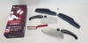 24 X BRAND NEW MIRACLE BLADE 3 PIECE PERFECTION SERIES KNIFE SET TO INCLUDE 2X LARGE KNIFES AND KNIFE SHARPENER IN 1 BOX