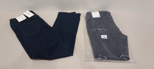 14 X BRAND NEW DOROTHY PERKINS ELLIS VERSATILE SLIM INDIGO COLOURED JEANS - SIZE UK 16L - RRP £15.00pp