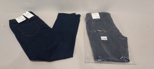 12 X BRAND NEW DOROTHY PERKINS ELLIS VERSATILE SLIM INDIGO COLOURED JEANS - SIZE UK 14L - RRP £15.00pp