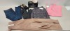 25 X BRAND NEW MIXED CLOTHING LOT TO INCLUDE MISSGUIDED CLEAR HEELED SHOES (SIZE UK 5 ) - NIKE SLIM FIT T-SHIRT IN PINK ( SIZE M ) - RAGGED JEANS LOW RISE PINK JEANS ( SIZE UK 28 ) -TOMMY HILFIGER SLIM FIT BLEECKER STRETCH JEANS ( SIZE W32-L34) - USA PRO