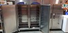 1 X WILLIAMS 2 DOOR STAINLESS STEEL FRIDGE FREEZER - ON WHEELS - 195CM X 140 X 83CM - 2