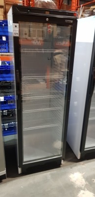 1 X TEFCOLD GLASS DOOR DISPLAY FRIDGE - MODEL SC381- SIZE - 185CM X 65CM X 60CM