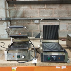 2 PIECE LOT TO INCLUDE - 1X NISBETS ESSENTIAL PROFFESIONAL SINGLE GRILL 1X TOASTER GRILL PE22R