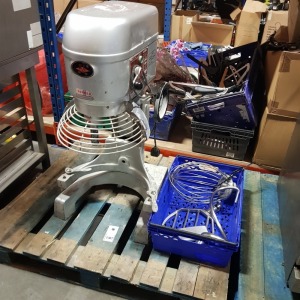 1 X HL COMMERCIAL PLANETARY MIXER - B30 BLENDER MIXER - WITH VARIOUS ATTACHMENTS- MISSING BOWL