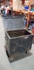 1 X HEAVY DUTY METAL STORAGE BOX ON WHEELS - 95CM X 65CM X 100CM