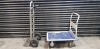 2 X PIECE LOT CONTAINING - HEAVY DUTY STACK TRUCK AND 1X TROLLEY