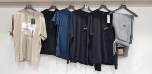 13 PIECE MIXED LOT TO INCLUDE 2 X CALVIN KLEIN LONG SLEEVE PERFORMANCE PULL OVERS ( SIZE MEDIUM) - PULL & BEAR NAVY SWEATSHIRT ( SIZE MEDIUM) - CAPSULE BLACK JUMPER (SIZE XL) - PLT BLACK HOODIE (LARGE) AND MAN TRACKSUIT PANTS AND HOODIE IN NAVY AND WHITE 