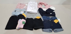 50 X BRAND NEW MIXED KIDS CLOTHING LOT CONTAINING FRUG SWEATER VECHILE PRINT ( 2-3 YRS ) - ADIDAS BLACK JOGGERS ( 9-12 MNTHS ) -SCHOOLWEAR SHORTS ( SIZE 9 YRS ) - M & S PACKS OF 3 SHIRTS IN WHITE ( SIZE 11-12YRS ) ETC IN VARIOUS STYLES AND SIZES ( IN 2 T