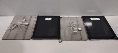 2 X APPLE I PADS TABLETS - 16 GB STORAGE - INCLUDES CASE AND CHARGE CABLE ( NO POWER BRICK )