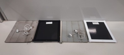 2 X APPLE I PADS TABLETS - 16 GB STORAGE - INCLUDES CASE AND CHARGE CABLE ( NO POWER BRICK )