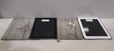 2 X APPLE I PADS TABLETS - 16 GB STORAGE - INCLUDES CASE AND CHARGE CABLE ( NO POWER BRICK )