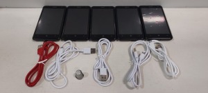 5 X WORKING NOKIA SMART PHONES WITH CHARGE CABLES ( NO POWER BRICKS )