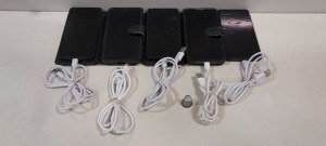 5 X WORKING MICROSOFT SMART PHONES WITH CHARGE CABLES ( NO POWER BRICKS )