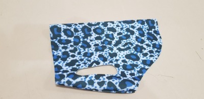 100 X BRAND NEW PET TSHIRTS WITH BLUE LEOPARD PRINT - IN SIZES SMALL / MEDIUM & LARGE