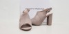 16 X BRAND NEW DOROTHY PERKINS SAVO TAUPE HEELED SANDALS - SIZE UK 5 - (RRP £28.00pp)