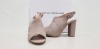 16 X BRAND NEW DOROTHY PERKINS SAVO TAUPE HEELED SANDALS - SIZE UK 5 - (RRP £28.00pp)