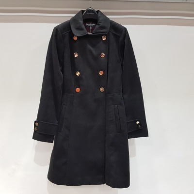 13 X BRAND NEW MISS SELFRIDGE BLACK BUTTONED COAT - SIZE UK 14 - RRP £59.00pp