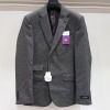 11 X BRAND NEW BURTONS MENSWEAR SKINNY WITH STRETCH GREY SUIT BLAZER - SIZE 38 SHORT - RRP £75.00pp