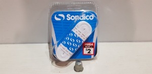 250 X BRAND NEW SONDICO WHITE FLAT LACES IN ORIGINAL PACKAGING ( SMALL )