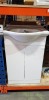 3 X BRAND NEW 2 DRAWER VANITY UNITS IN WHITE ( INCLUDES SINKS )