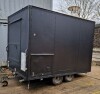 TWIN AXLE CATERING TRAILER WITH STAINLESS STEEL TWIN PITCO DEEP FAT FRYER, STAINLESS STEEL TWIN COUNTERTOP ADEXA DEEP FAT FRYER, BUFFALO BAIN MARIE, 2 X LARDER FRIDGES, HOT WATER BOILER, STAINLESS STEEL SINK & ¼ SINK, STAINLESS STEEL EXTRACTION HOOD, DRY