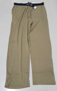 32 X BRAND NEW BURTON MENSWEAR LOUNGE PANTS IN KHAKI GREEN - SIZE L - RRP £18 - TOTAL RRP £576