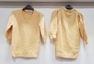 60 X BRAND NEW PAPAYA KNITTED CREW NECK SWEATERS - ALL IN YELLOW - IN VARIOUS SIZES - PICK LOOSE