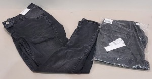 10 X BRAND NEW TOPSHOP JAMIE HIGH WAISTED SKINNY GREY JEANS - SIZE UK 8 (W26 X L32) - RRP £40.00 PAIR - TOTAL £400