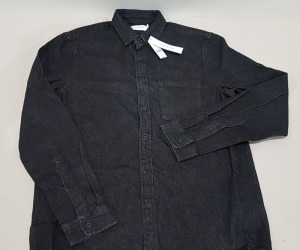 9 X BRAND NEW TOPMAN DENIM BLACK JACKETS - SIZE SMALL + LARGE - RRP £35.00 - TOTAL £315