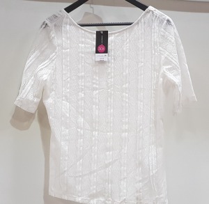 24 X BRAND NEW DOROTHY PERKINS IVORY BLOUSE - ALL SIZE 28R ( UK XS )