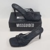 11 X BRAND NEW BOXED MISSGUIDED ROPE SOLE KNOTTED HEELED SANDALS - ALL IN BLACK - IN MIXED SIZES TO INCLUDE 8 X IN SIZE UK 7 / EU 40 3 X IN SIZE UK 6 / EU 39