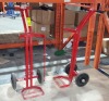 2 X SMALL SINGLE OXY/ACETYLENE / GAS ETC - CYLINDER TROLLEYS - ( 1278 )