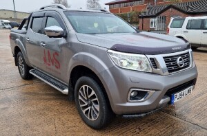 GREY NISSAN NP300 NAVARA TEKNA DCI, REG NO: PJ54 LMS, ENGINE SIZE: 2298CC, 1ST REGISTRATION DATE: 25/07/2016, 2 KEYS, V5, MOT UNTIL 24/07/2023, MILEAGE: 66262, MANUAL, FULL LEATHER, ELECTRIC HEATED FRONT SEATS, SAT NAV, CRUISE CONTROL, CLIMATE CONTROL, PL