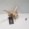 16 X BRAND NEW THE VINTAGE GARDEN ROOM GOLD EFFECT DECORATIVE BEE IN 2 BOXES - SIZE 20CM X 19CM