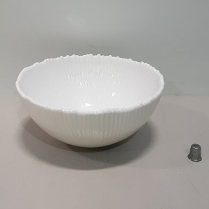 60 X BRAND NEW THE VINTAGE GARDEN ROOM WHITE CERAMIC BOWLS IN 5 BOXES - SIZE- 20CM X 9CM